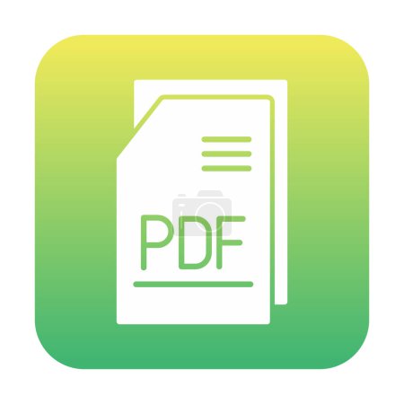 Téléchargez les illustrations : Illustration vectorielle d'icône de format de fichier pdf - en licence libre de droit
