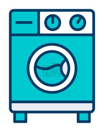 Ilustración de Icono de la lavadora, ilustración vectorial - Imagen libre de derechos