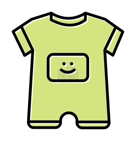 Ilustración de Icono de traje de bebé, ilustración vectorial - Imagen libre de derechos