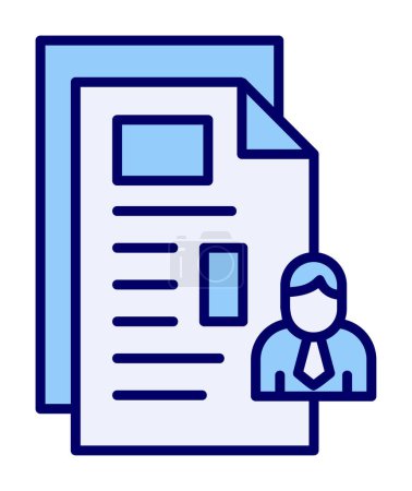 Illustration for Employment and job resume icon on white background - Royalty Free Image