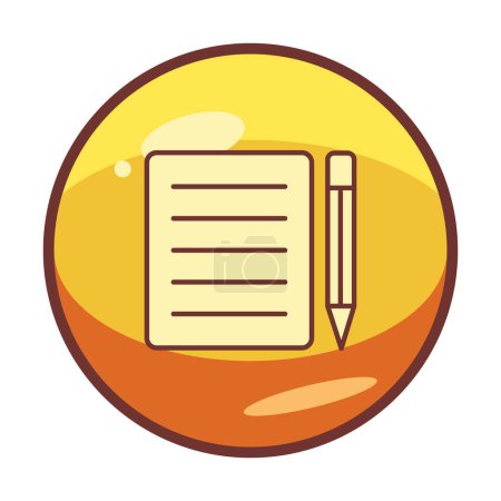 Téléchargez les illustrations : Simple icône Note Pad, illustration vectorielle - en licence libre de droit
