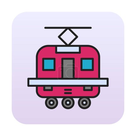 Illustration for Tram sign icon. Trendy Tram sign logo - Royalty Free Image
