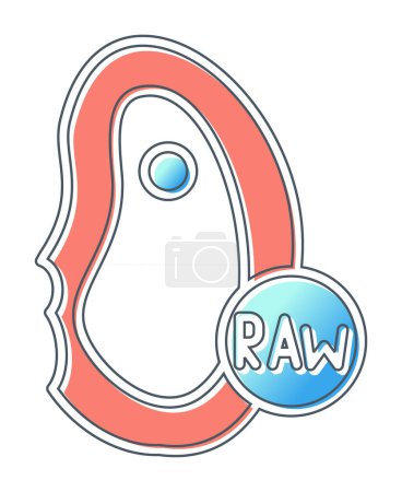 Illustration for Meat web icon vector illustration - Royalty Free Image
