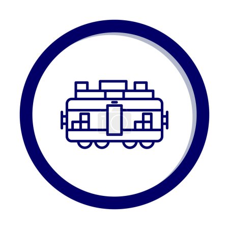 Téléchargez les illustrations : Illustration vectorielle du fret ferroviaire - en licence libre de droit