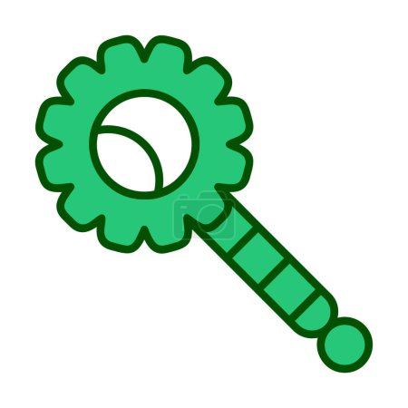 Illustration for Vector illustration of Rattle modern icon - Royalty Free Image