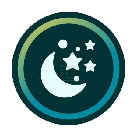 Illustration for Moon and stars. web icon simple illustration - Royalty Free Image
