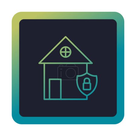 Illustration for House security icon, vector illustration - Royalty Free Image