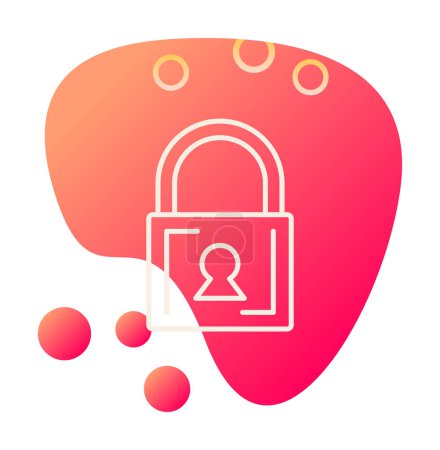 Illustration for Lock icon web simple illustration - Royalty Free Image