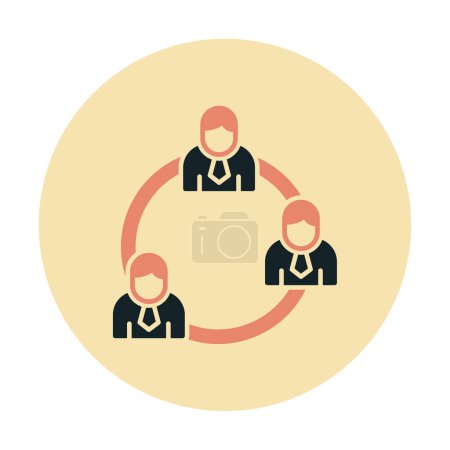 Ilustración de Trabajo en equipo icono web, ilustración vectorial - Imagen libre de derechos