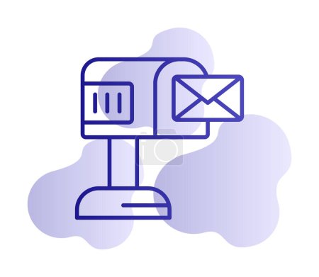 Illustration for Mailbox icon, vector illustration simple design - Royalty Free Image