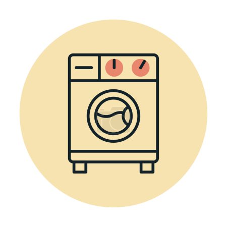 Ilustración de Icono de la lavadora, ilustración vectorial - Imagen libre de derechos