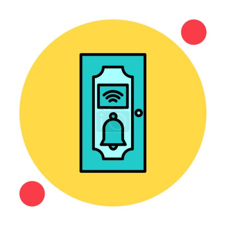 Ilustración de Puerta Bell icono vector ilustración - Imagen libre de derechos