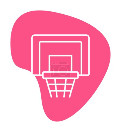 Illustration for Basketball hoop. simple design - Royalty Free Image