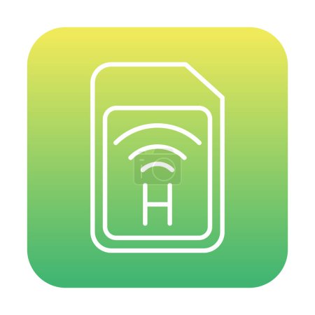 Ilustración de Sim icono de la tarjeta, vector ilustración diseño simple - Imagen libre de derechos