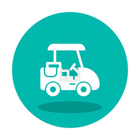 Golf Caddy icono, vector de ilustración