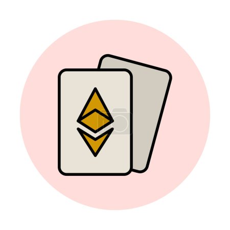 Illustration for Ethereum cards icon, vector illustration - Royalty Free Image