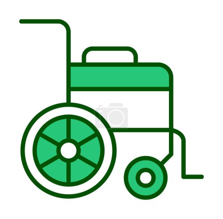 Téléchargez les illustrations : Illustration vectorielle icône fauteuil roulant - en licence libre de droit