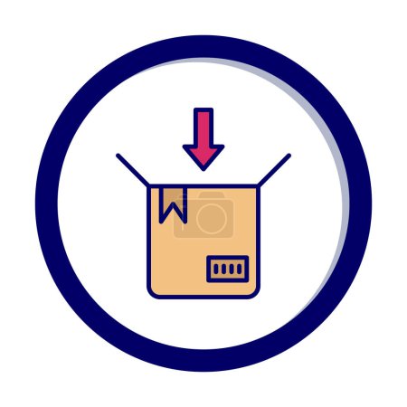 Paketsymbol-Vektor-Illustration