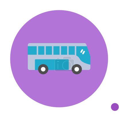 Ilustración de Plantilla de logotipo de diseño de icono de bus - Imagen libre de derechos