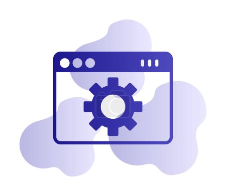 Illustration for Web Page Settings. icon simple illustration - Royalty Free Image