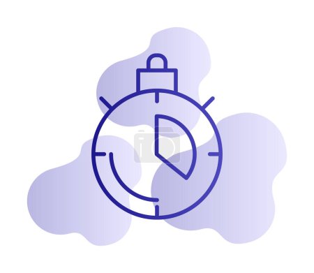 Illustration for Vector Stopwatch icon illustration - Royalty Free Image