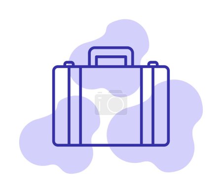 Aktentasche Vektor flaches Symbol. Business-Case-Symbol, Koffer-Emoji, Vektorillustration