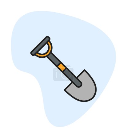 Illustration for Gardening shovel icon. vector illustration of Shovel cartoon icon - Royalty Free Image