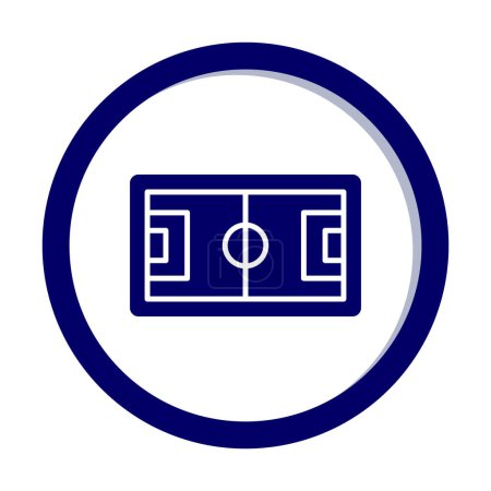 Illustration for Simple football Pitch icon  illustration - Royalty Free Image