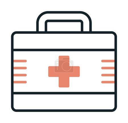 Illustration for First aid kit icon. medical equipment for emergency - Royalty Free Image