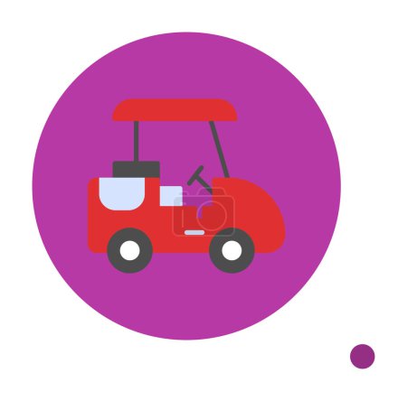 Téléchargez les illustrations : Golf icône Caddy, illustration vectorielle - en licence libre de droit