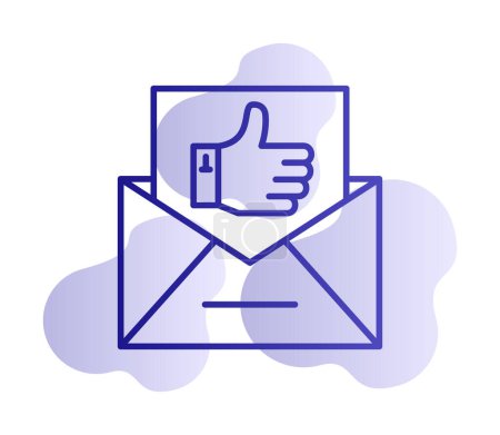Téléchargez les illustrations : Email avec comme icône vectorielle signe - en licence libre de droit