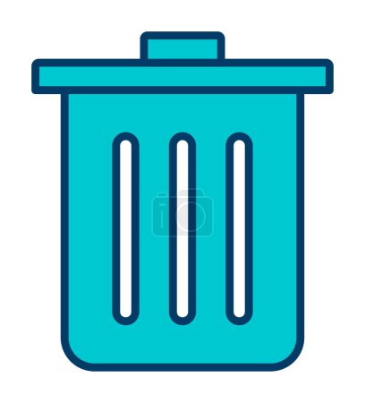 Ilustración de Icono de cubo de basura, icono de cubo de basura, ilustración de vector colorido - Imagen libre de derechos