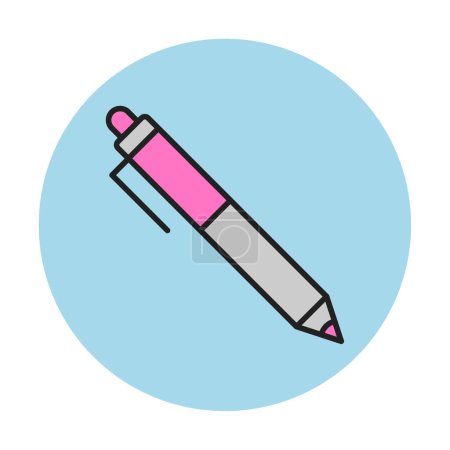 Illustration for Pen flat icon. vector illustration - Royalty Free Image