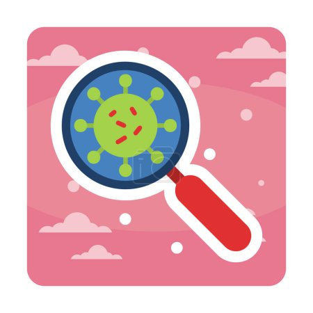 Téléchargez les illustrations : Illustration vectorielle de recherche de virus - en licence libre de droit