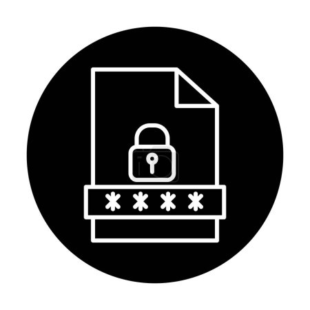 Illustration for File Password icon vector illustration - Royalty Free Image