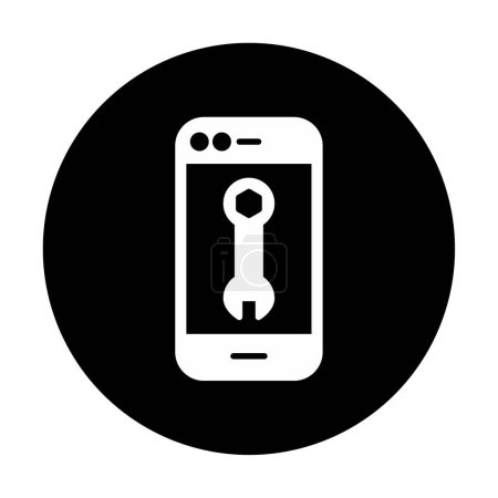 Téléchargez les illustrations : Illustration vectorielle de l'icône de réparation Smartphone - en licence libre de droit