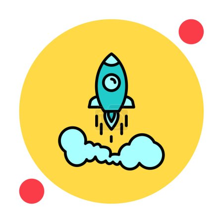 Ilustración de Icono de nave espacial simple, ilustración vectorial - Imagen libre de derechos