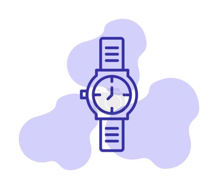 Ilustración de Reloj de pulsera. icono web diseño simple - Imagen libre de derechos