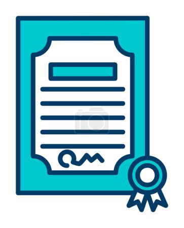 Illustration for Flat certificate icon vector illustration - Royalty Free Image