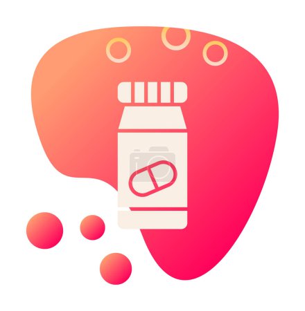 Ilustración de Vector ilustración de icono de la botella píldoras - Imagen libre de derechos