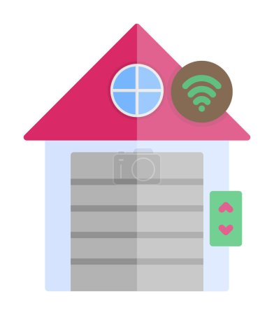 Téléchargez les illustrations : Icône web Smart Garage, illustration vectorielle - en licence libre de droit