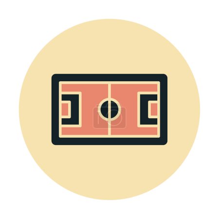 Illustration for Simple football Pitch icon  illustration - Royalty Free Image