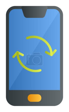 Illustration for Vector illustration of the Smartphone Data Sync icon - Royalty Free Image