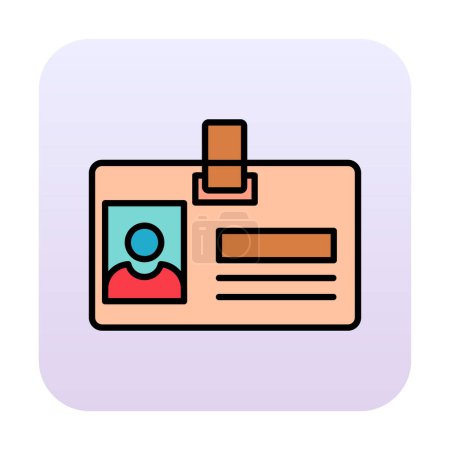 Ilustración de Icono de la tarjeta de identidad, vector ilustración diseño simple - Imagen libre de derechos