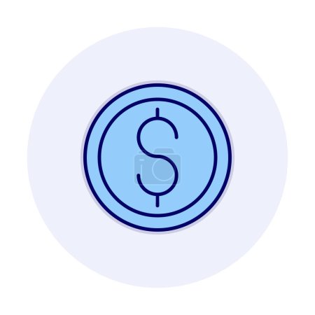 Ilustración de Dólar moneda icono vector ilustración - Imagen libre de derechos