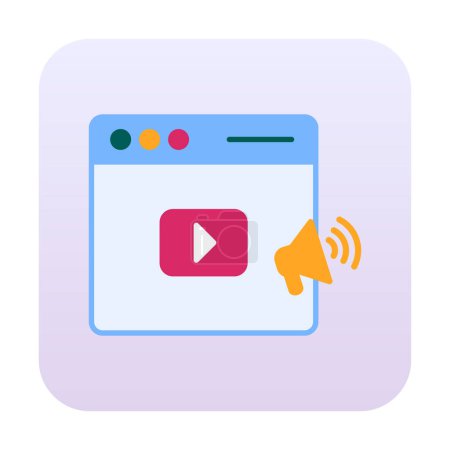 Ilustración de Video marketing icono vector ilustración - Imagen libre de derechos