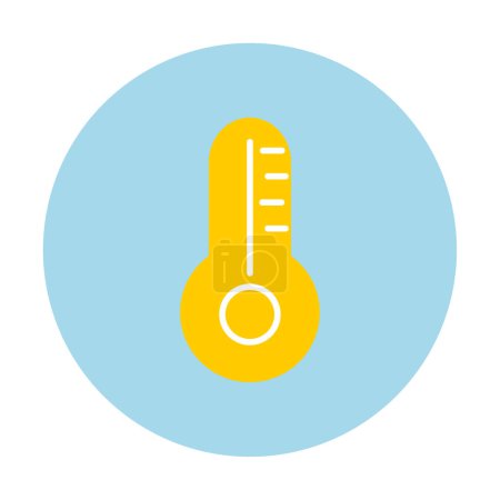 Illustration for Thermometer icon flat style isolated on background. - Royalty Free Image