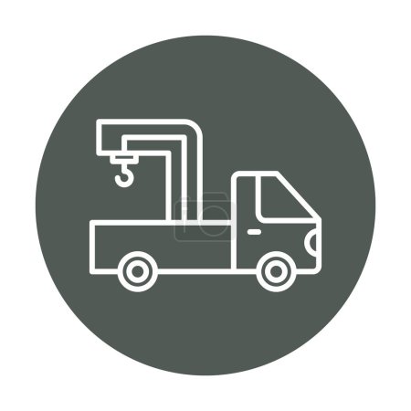 Illustration for Crane Truck Icon, Colorful Vector Illustration - Royalty Free Image