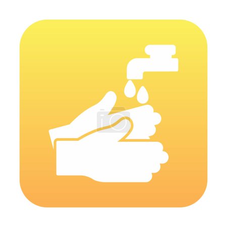 Téléchargez les illustrations : Icône de lavage à la main simple, illustration vectorielle - en licence libre de droit
