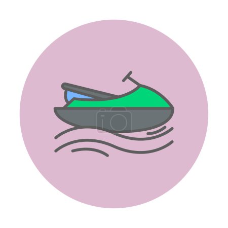 Ilustración de Icono de la moto acuática. Ilustración simple del icono del vector de moto acuática de mar para el diseño web - Imagen libre de derechos